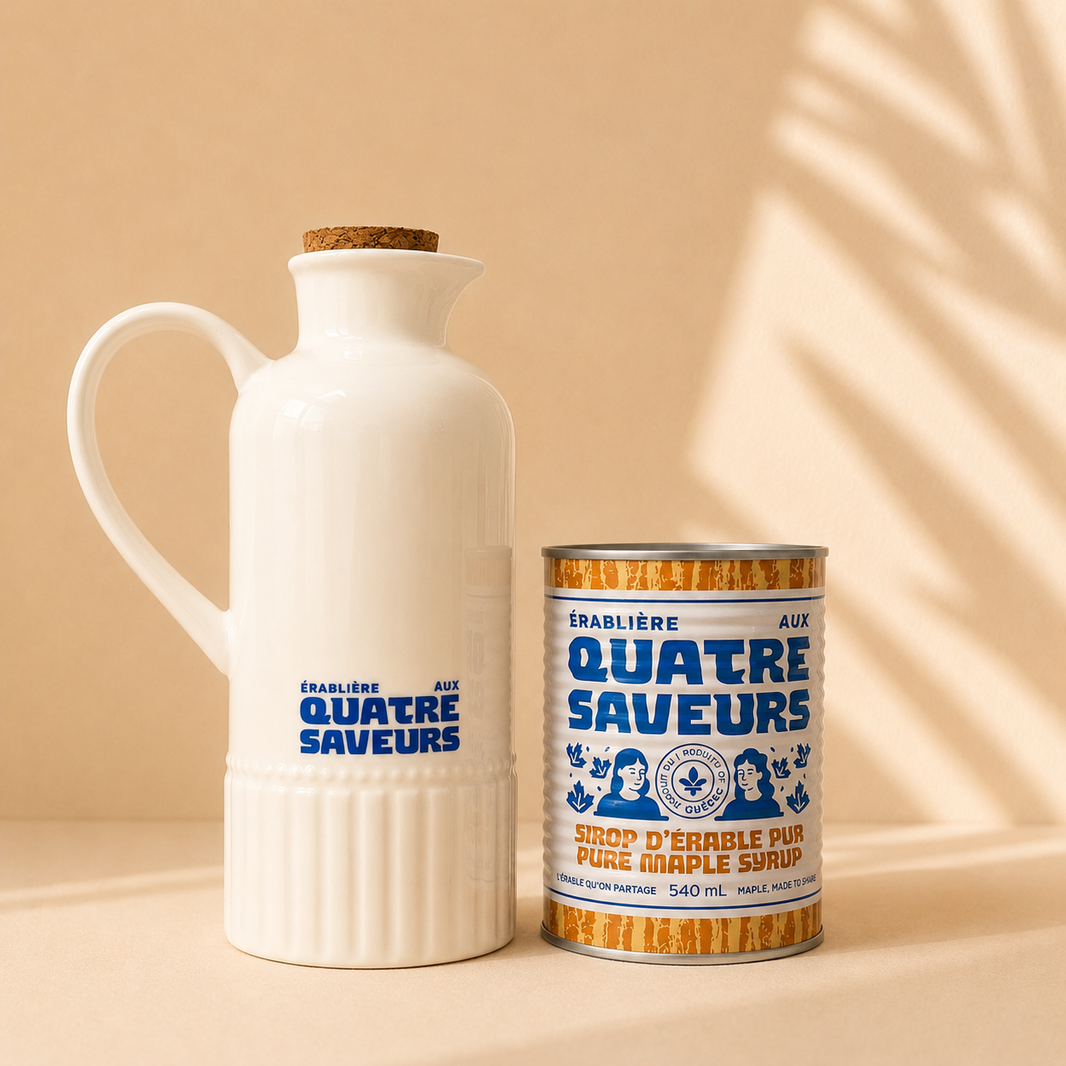 Le Distingué – Coffret cadeau carafe et sirop d’érable