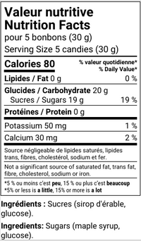 Bonbons durs à l'érable