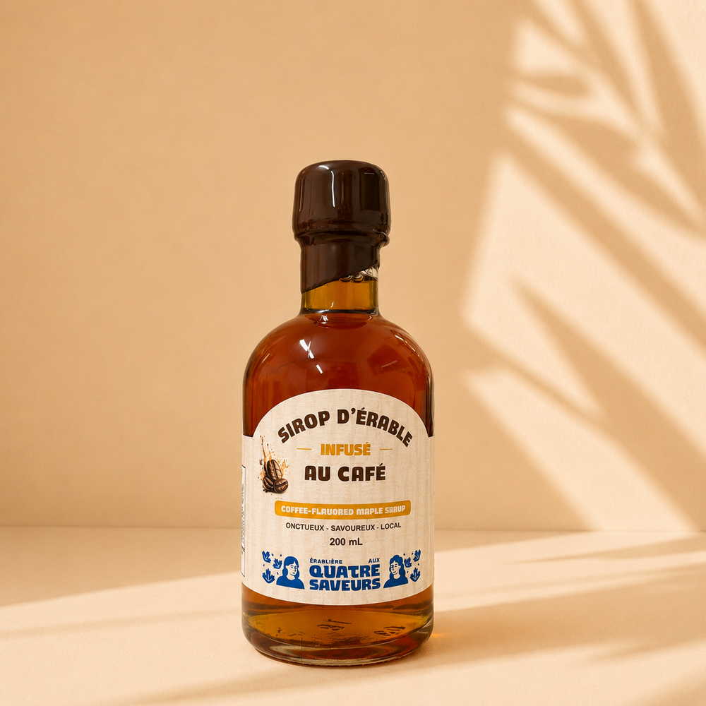 Sirop d’érable aromatisé au café