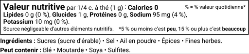 Épices Érable & Éclats poivrés