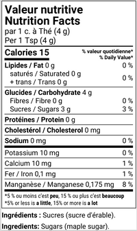 Sucre d'érable fin
